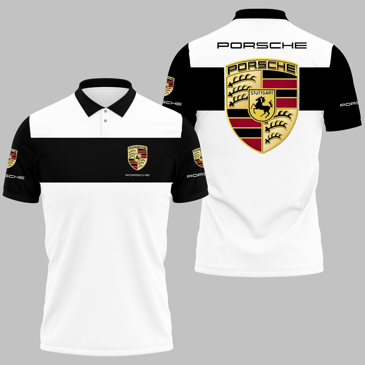 3D Printed PORSCHE Polo Shirt Ver 6