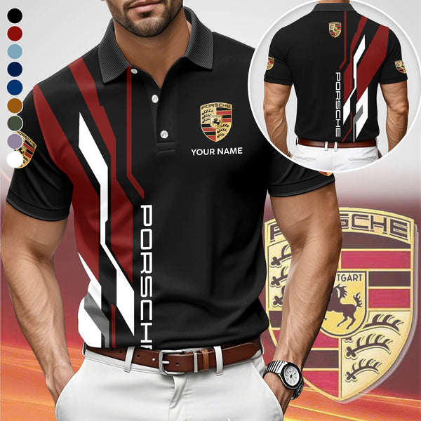 3D All Over Printed Porsche Limited Edition Polo Shirt
