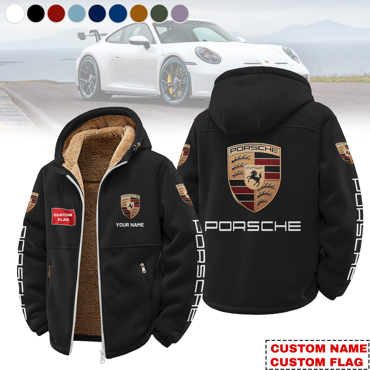 Porsche 3D Zipper Fleece Hoodie HD06021