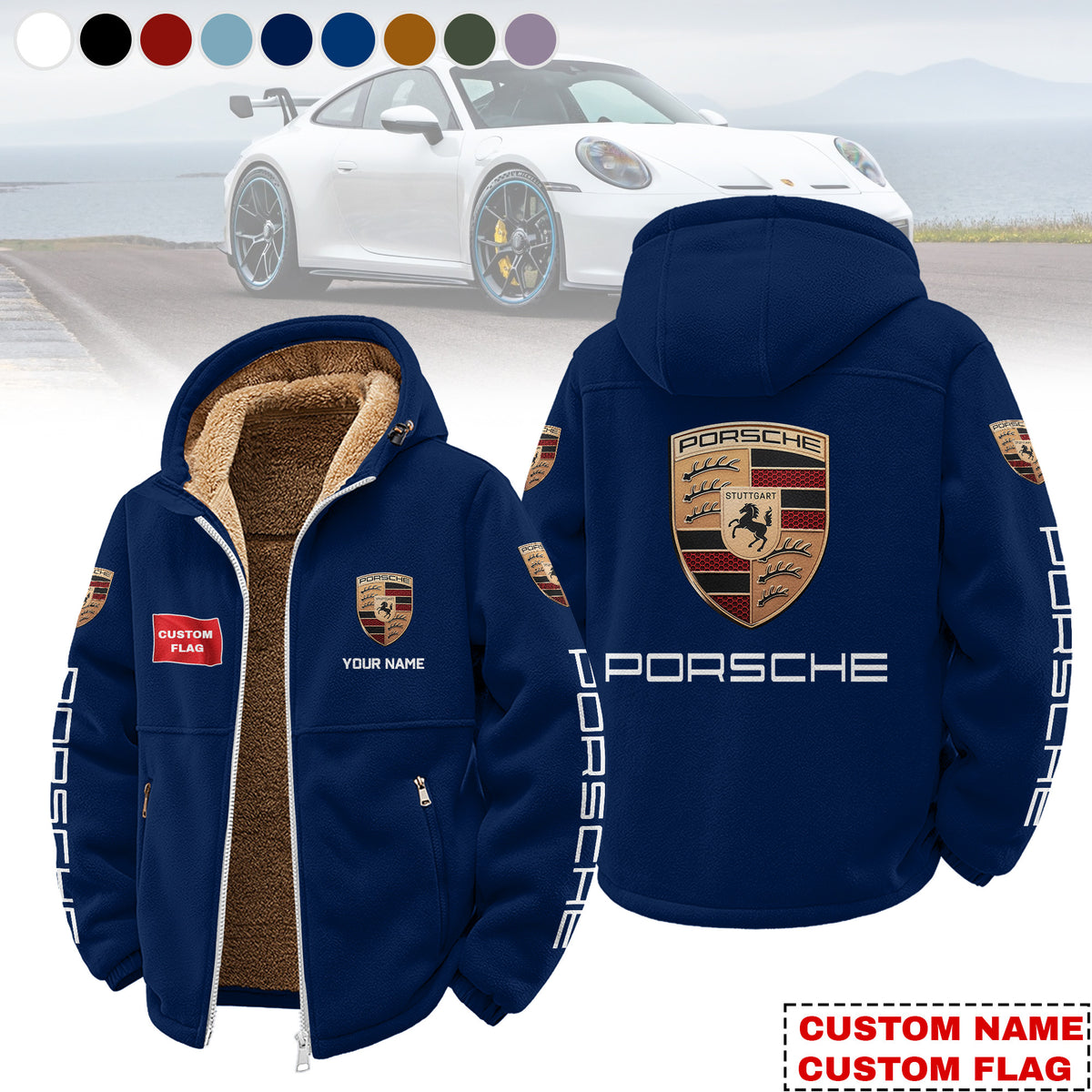 Porsche 3D Zipper Fleece Hoodie HD06021