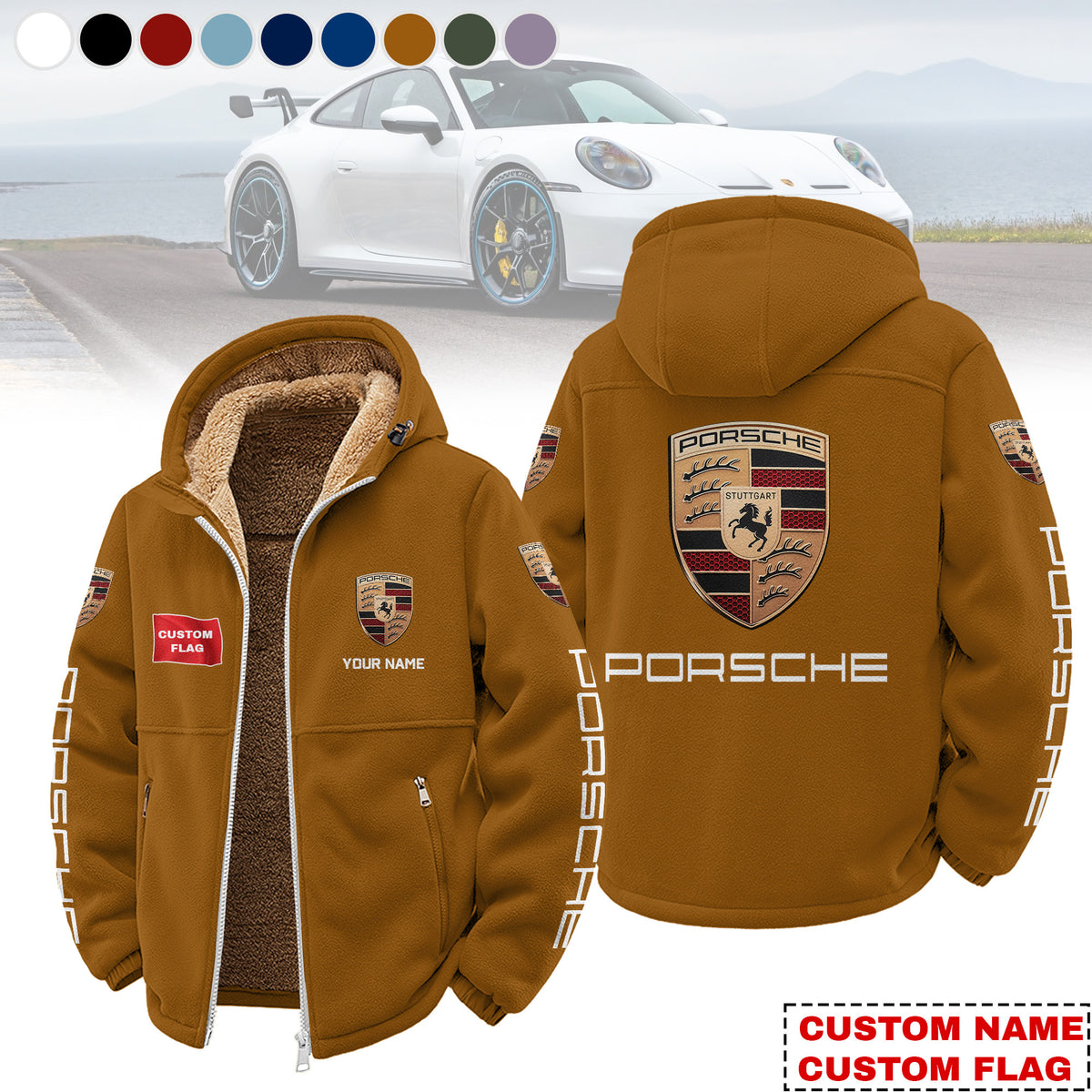 Porsche 3D Zipper Fleece Hoodie HD06021