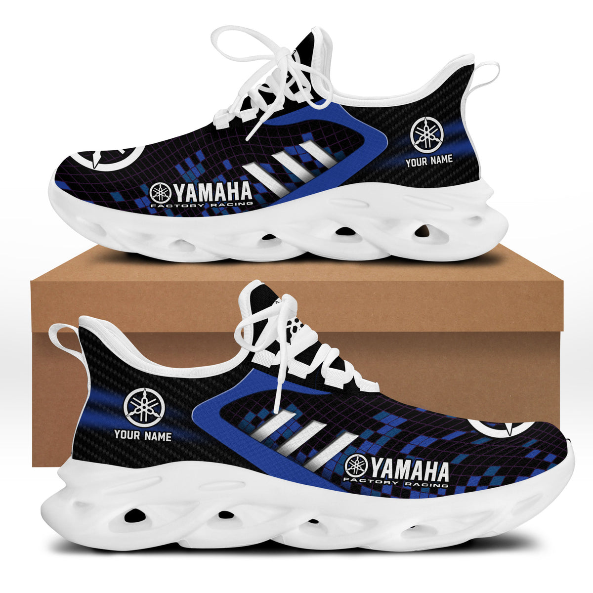 Custom Name Yamaha Racing BS Running Shoes Limited Edition BS10041