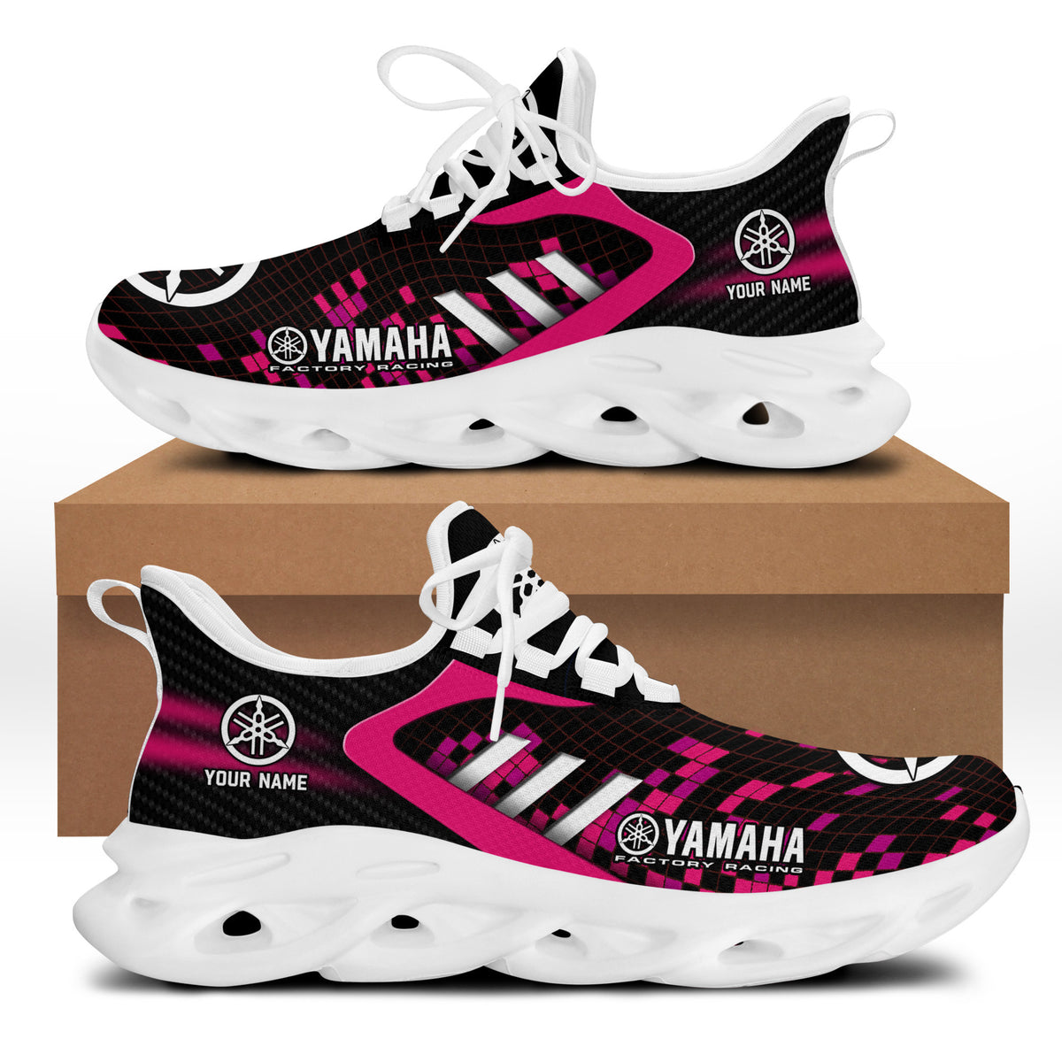 Custom Name Yamaha Racing BS Running Shoes Limited Edition BS10043
