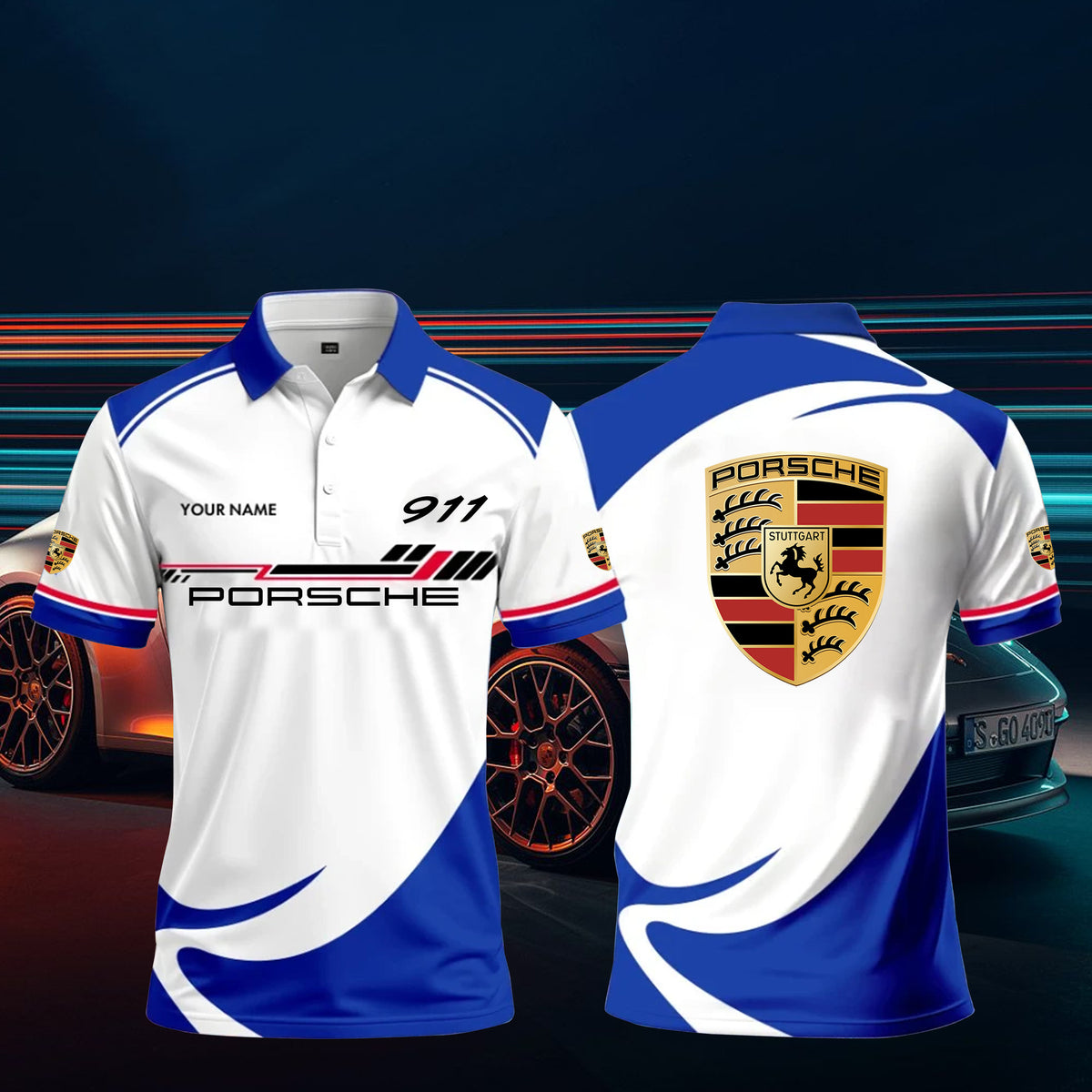 3D All Over Printed Porsche 911 Polo Shirt Limited Edition PL23061