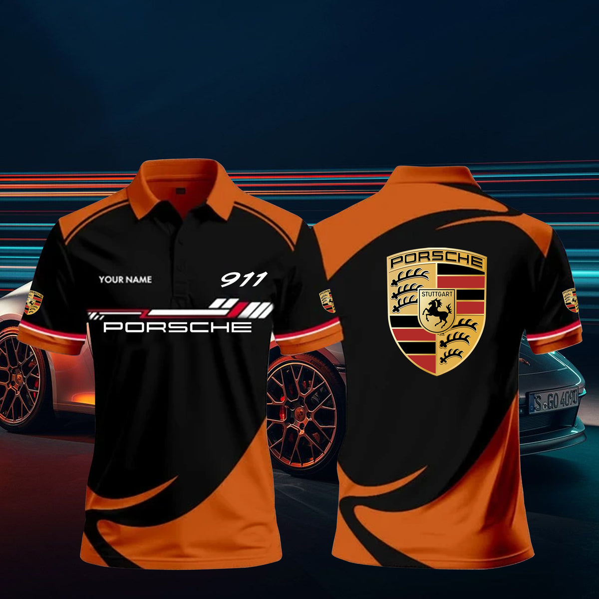 3D All Over Printed Porsche 911 Polo Shirt Limited Edition PL23061