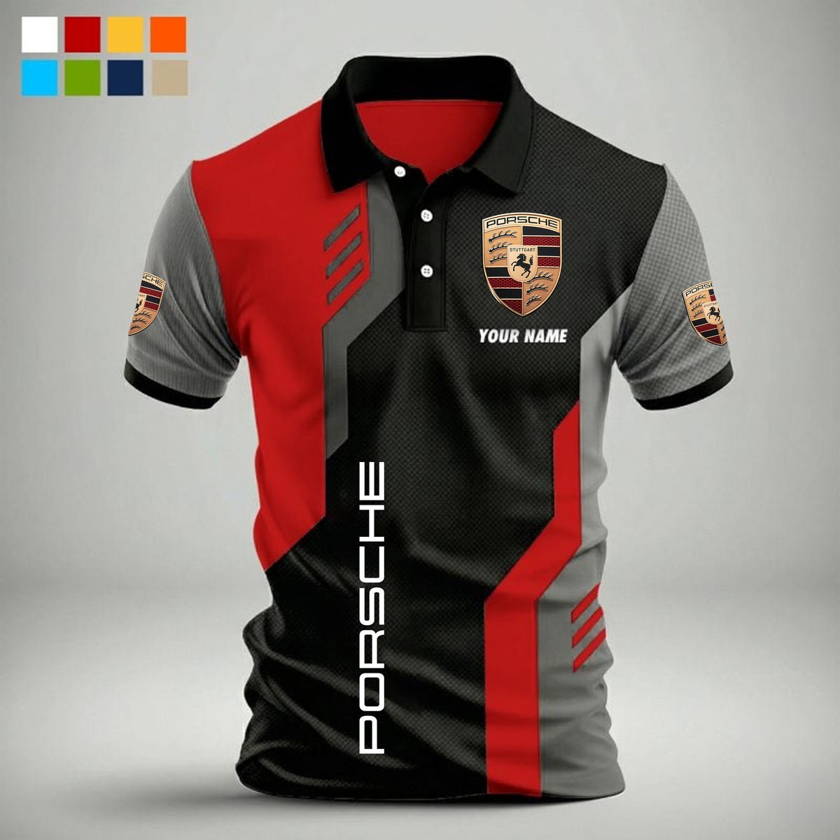 3D All Over Printed Porsche Polo Shirt Limited Edition PL09032