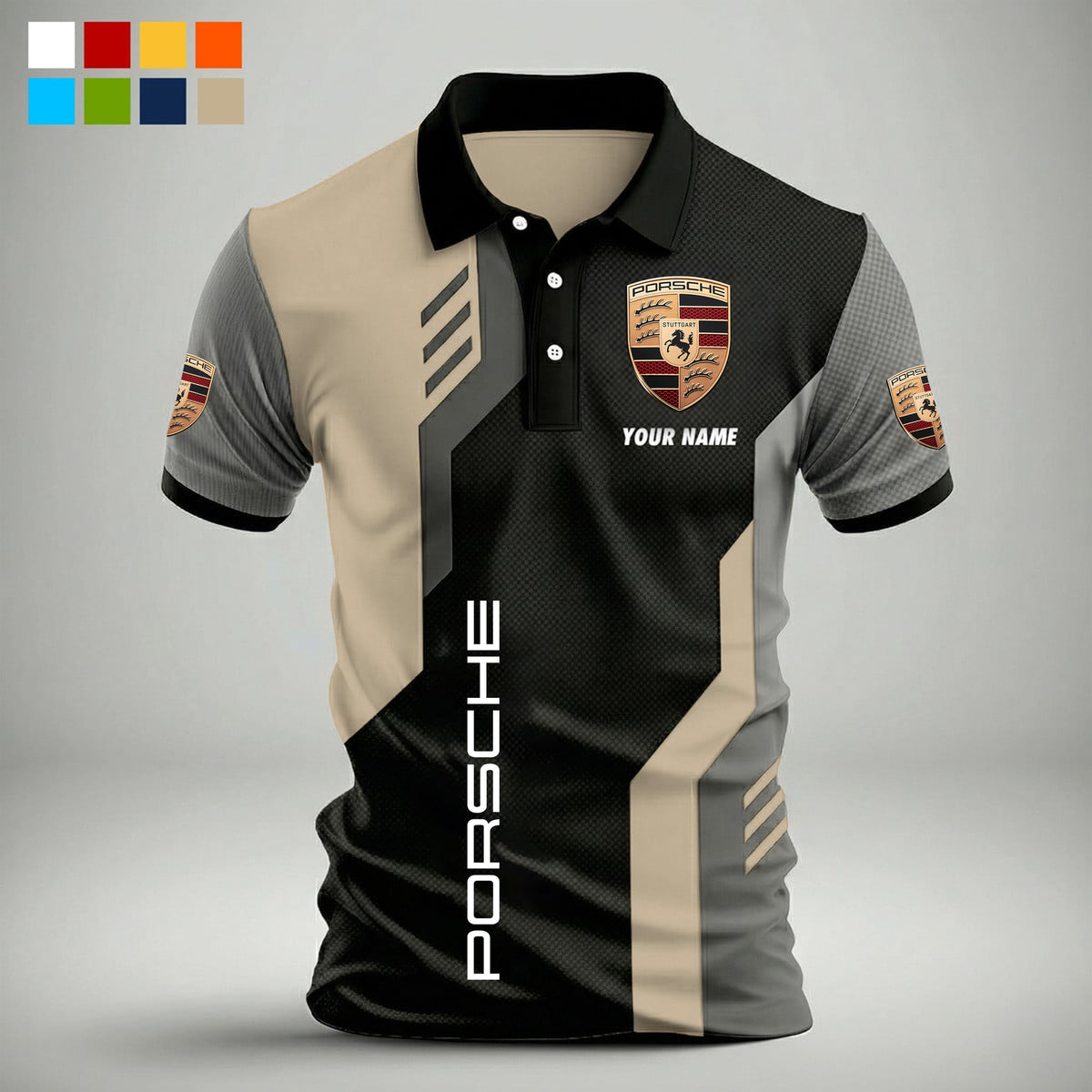 3D All Over Printed Porsche Polo Shirt Limited Edition PL09032