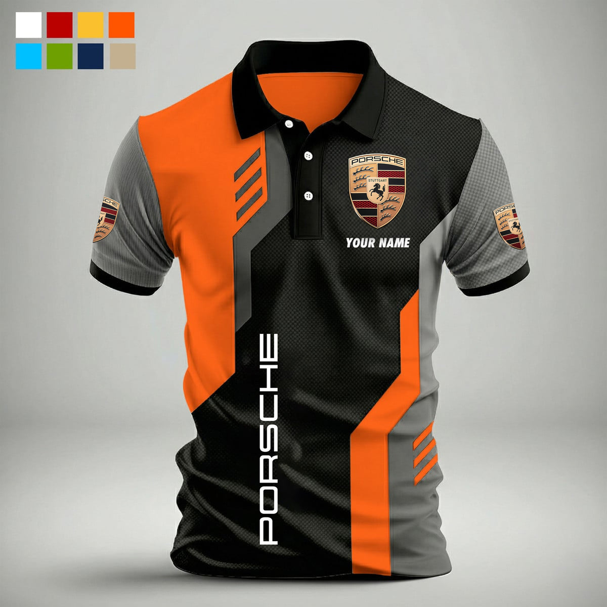 3D All Over Printed Porsche Polo Shirt Limited Edition PL09032