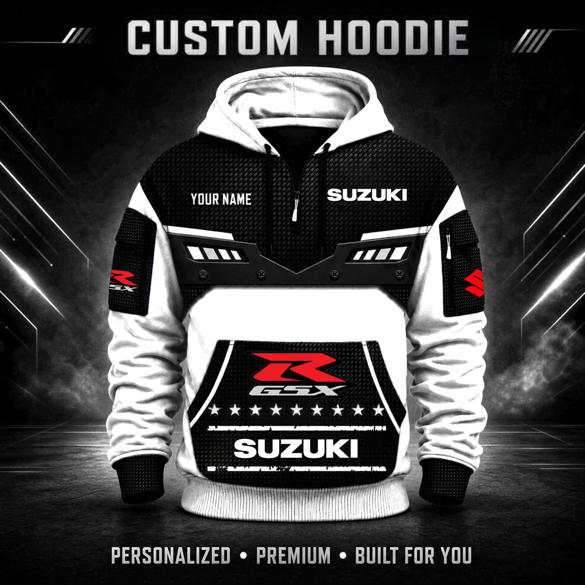Suzuki GSX Custom Quarter Zip Hoodie HD011001
