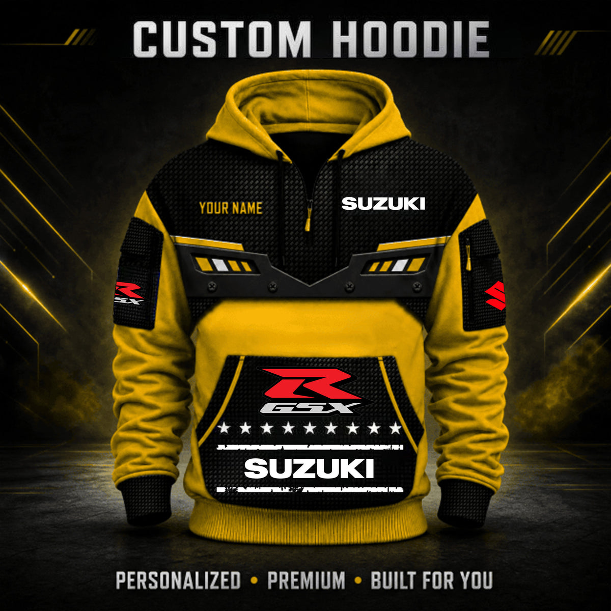 Suzuki GSX Custom Quarter Zip Hoodie HD011001