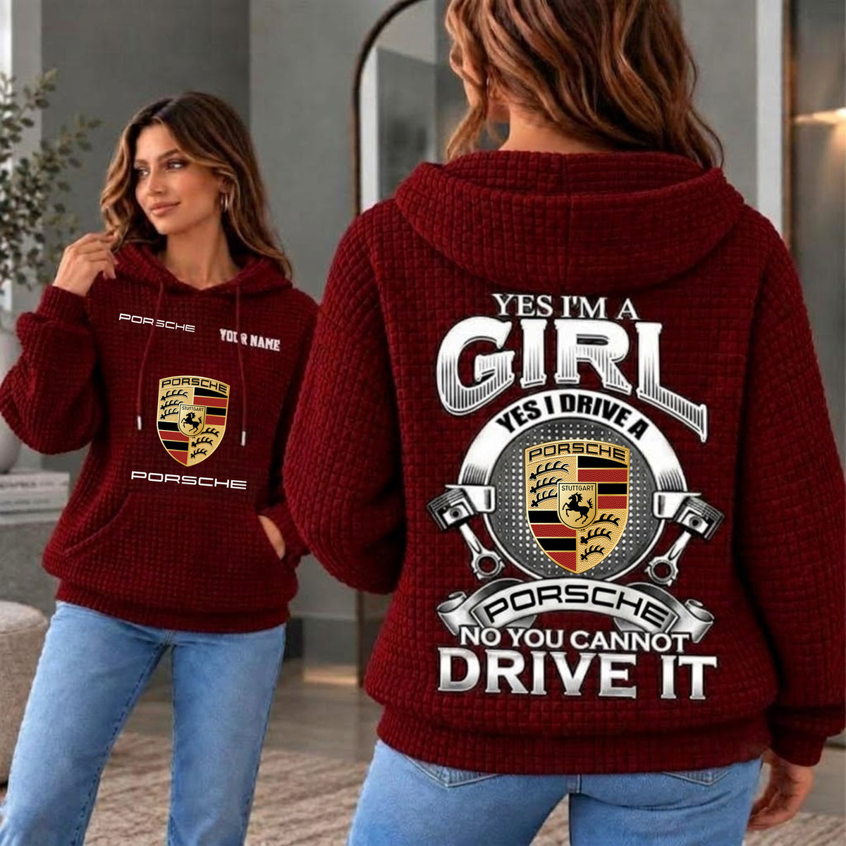 Porsche Cusom Name Casual Design Women Hoodie CASH08102